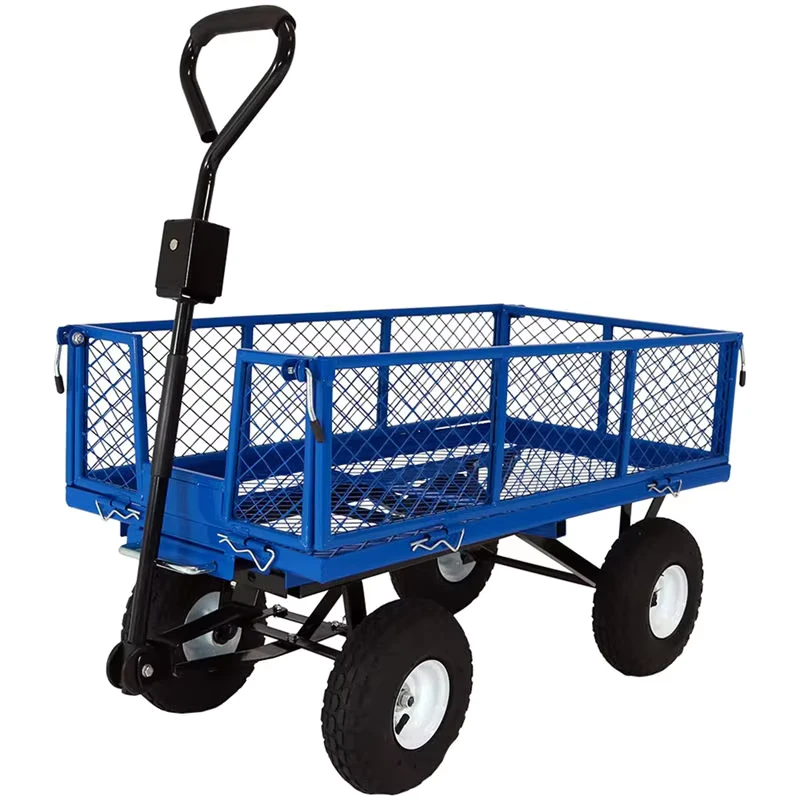 Garden Dump Cart Utility Steel Garden Cart Removable Sides 500 Pound Capacity