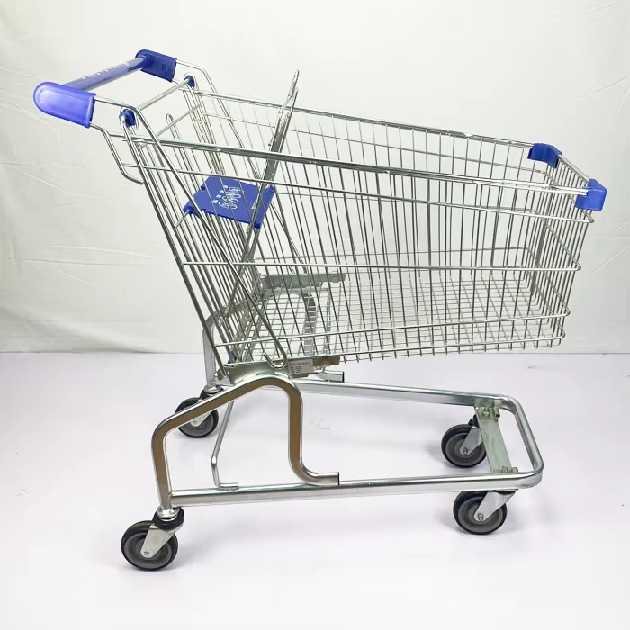 German Style 150L Supermarket Shopping Metal Hand Push Trolley Cart