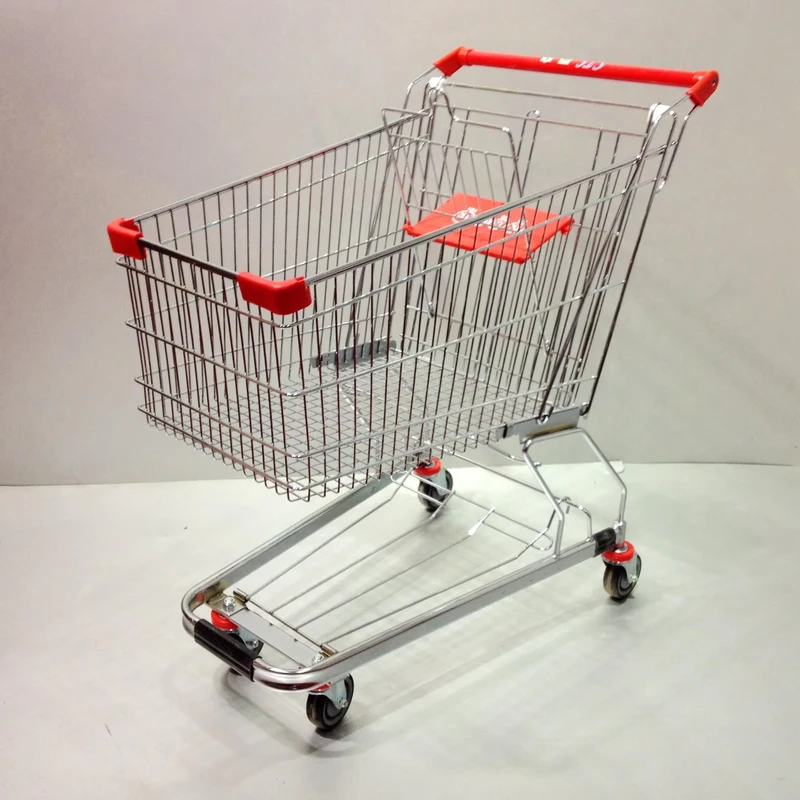 Germany Style Unfolding Supermarket Metal Shopping Cart Trolley