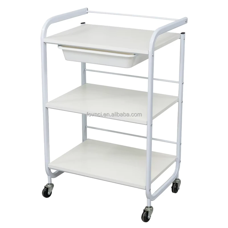 Glass Beauty Trolley Tray Glass Framework Iron Very Durable Salon Trolley R 216B