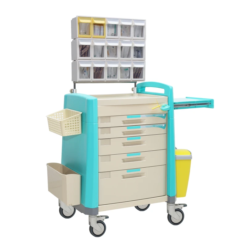 Good Quality ABS Emergency Trolley Hospital Shelving Units