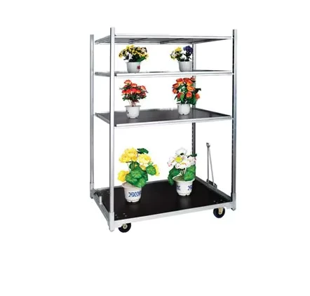 Greenhouse Nursery Plant Transport Cart Greenhouse Shopping Cart and Displays With Wheels Flower Trolley