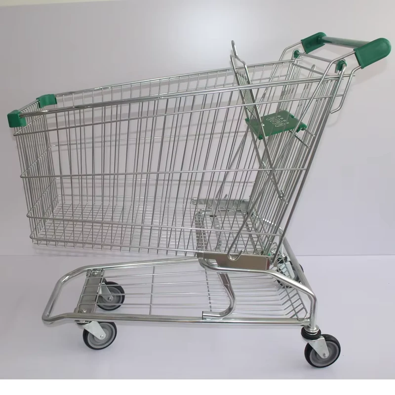 Grocery Shopping Cart Trolley 4 Wheels Supermarket Shopping Trolley Factory Whole Price Shopping Trolleys