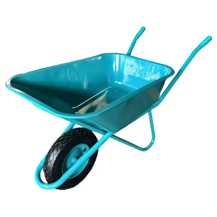 HENGYIDA 160kg Load Capacity Garden Wheelbarrow Cart Trolley with Pneumatic Wheel Metal Plastic Tray 4.00 8 for Construction Use