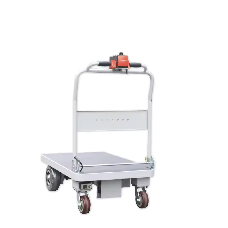 HG-101 Electric Trolley Cart Four Wheels Electrical Platform Cart Powered Trolley