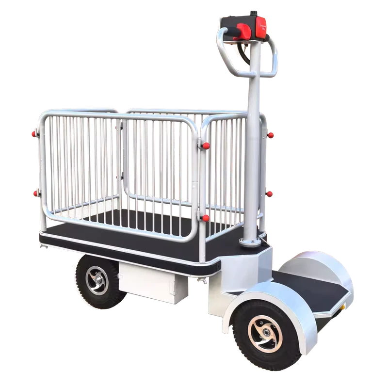 HG 132 Electric Platform Trolley Standing Drive Powered Cart for Transportation