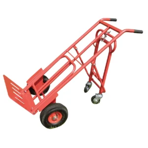 HT1824 Heavy Duty 3 in 1 Industrial Metal Steel Tool Hand Trolley Truck Cart with 10×3.5 Inch Pneumatic Wheel