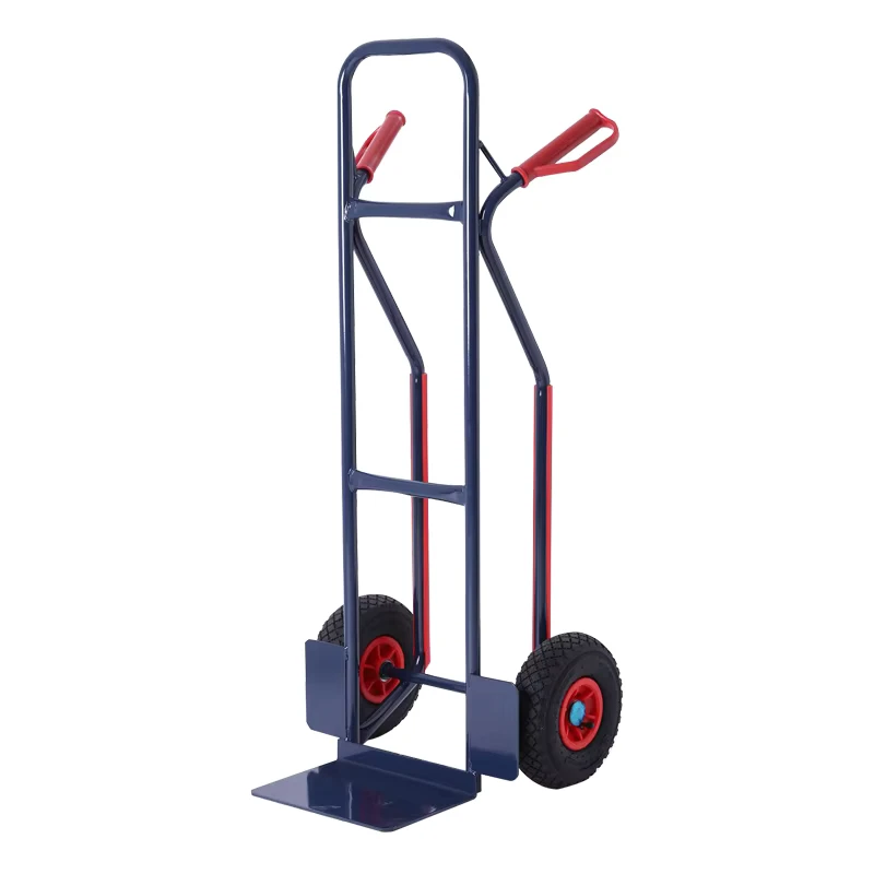 HT1830 Warehouse Hand Trolley to Transport Goods Two Wheels Steel Heavy Duty 200kg Hand Trolley Truck Cart