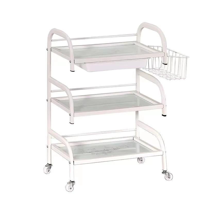 Hair Salon Beauty Roll Trolley Bedroom Bathroom Stack Holder Storage Rack