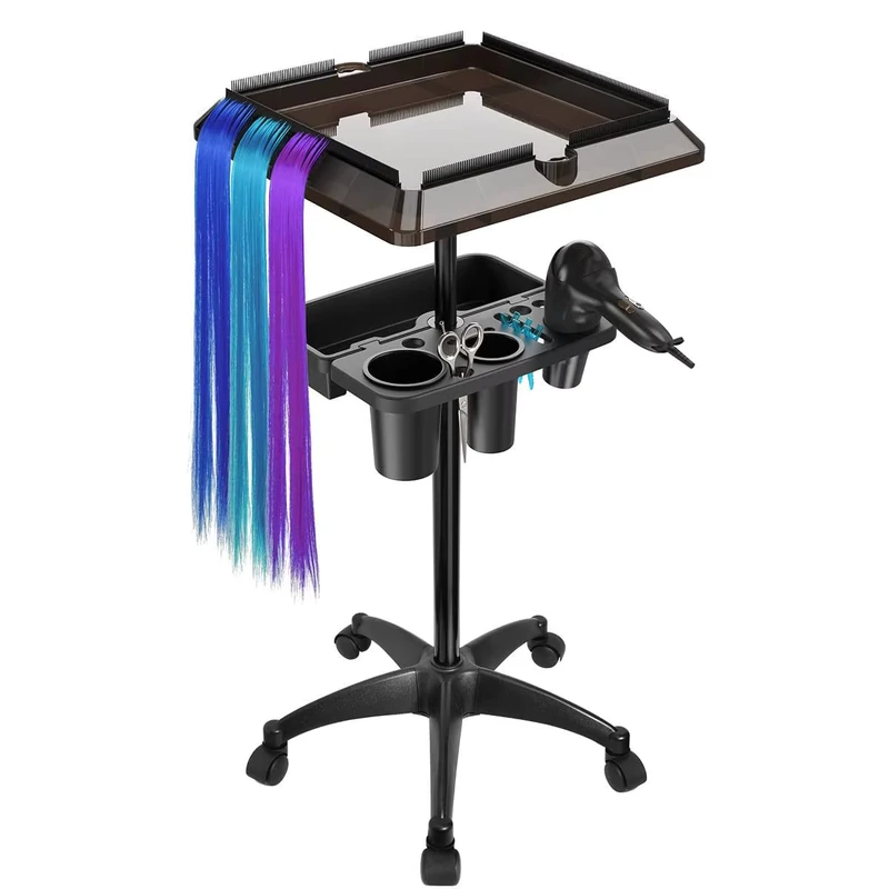 Hair Salon Trolley Beauty Salon Trolley Hair Extension Tools Display Rack Wig Display Stand Carts and Trolleys