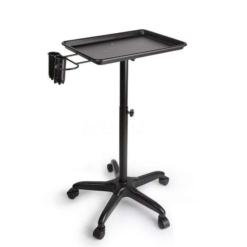 Hair Stylist Hair Extension Tool Rolling Aluminum Instrument Tray on Wheels Hair Assembled Salon Trolley Cart