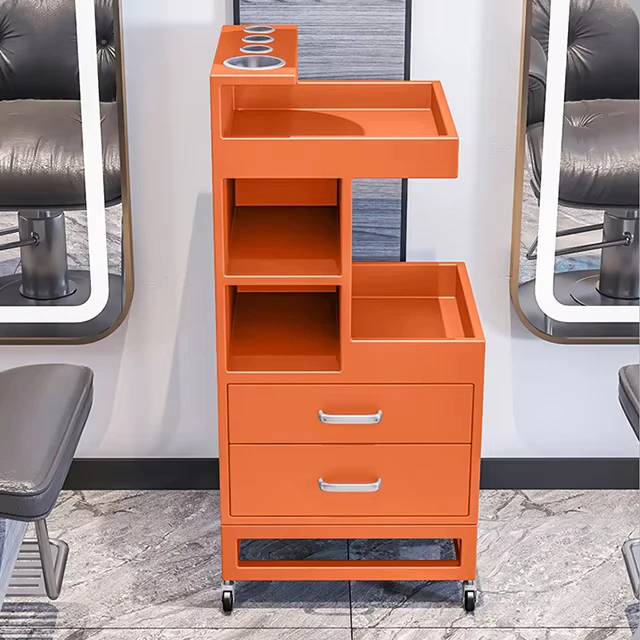 Hairdressing Beauty Storage Cabinet Hair Salon Trolley Cart