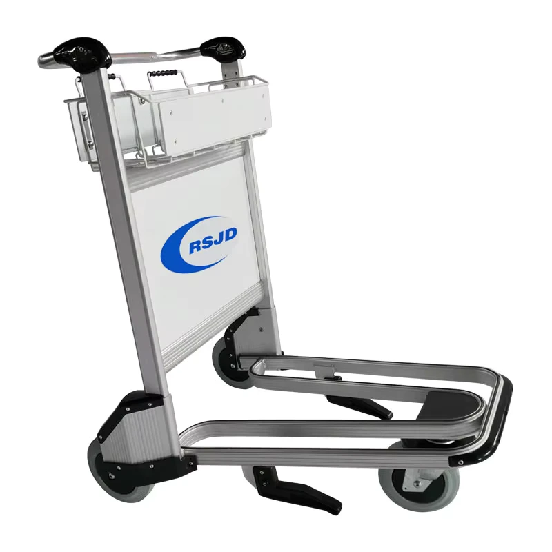 Hand Brake Airport Luggage Baggage Cart Trolley Supplier