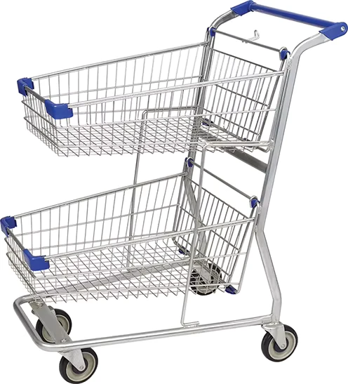 Hand Cart Supermarket Metal Shopping Trolley for Pharmacy