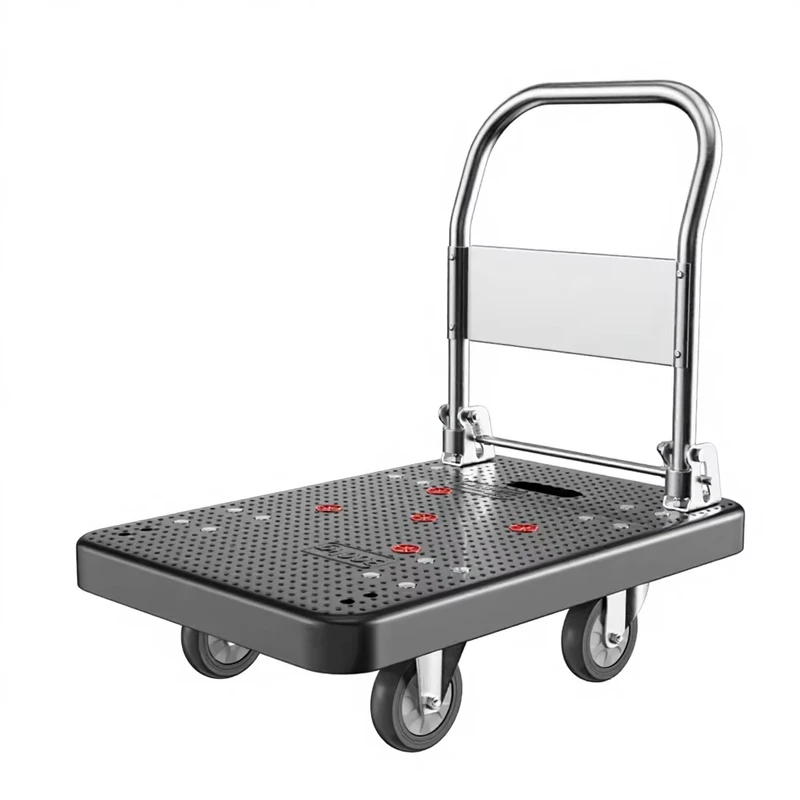 Hand Carts and Trolleys Small Platform Cart Hand Truck Foldable 200kg Load