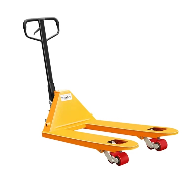 Hand Fork Lift With Wheel Hand Operated Pallet Truck Heavy Duty Manual Forklift 2 Ton 3 Ton Hydraulic Pallet Handcart