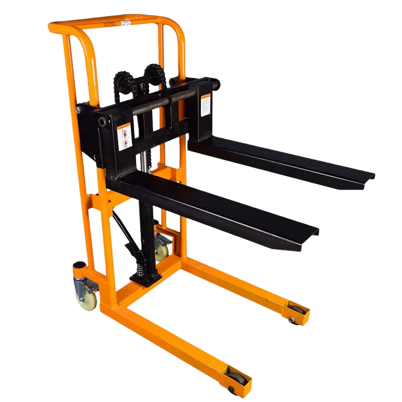Hand Lift Mini Manual Hydraulic Tire Stacker Straight Wheel and Universal Wheel Option