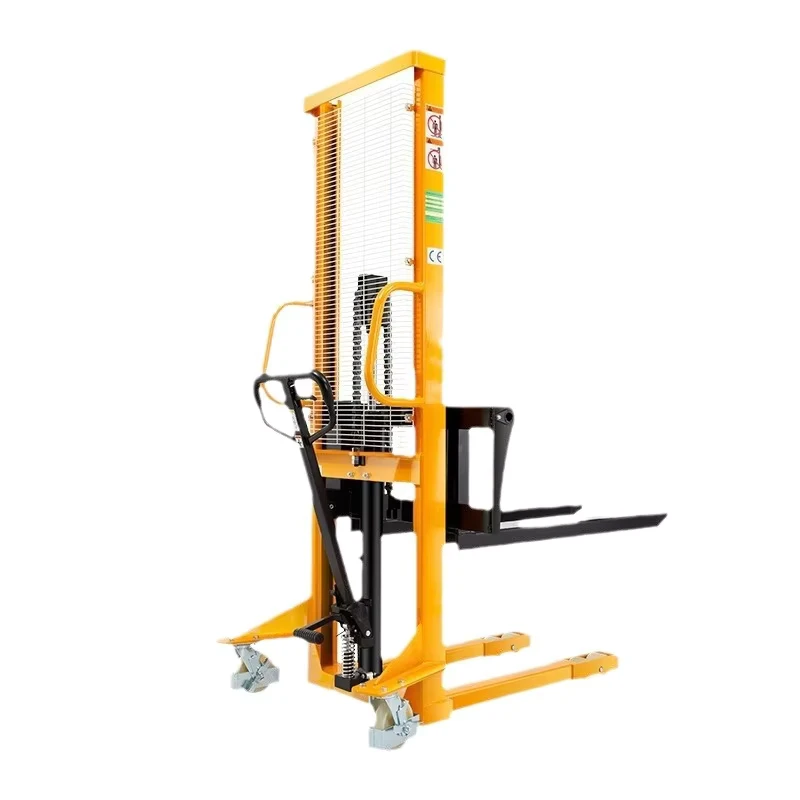 Hand Manual Pallet Operated Stacker Hydraulic 1 Ton Lifting Pallet Stacker Forklift