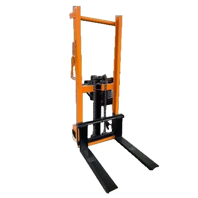 Hand Pallet Lifts Forklift 1-3 Ton 1600mm-3500mm Manual Hydraulic Stacker With Adjustable Forks