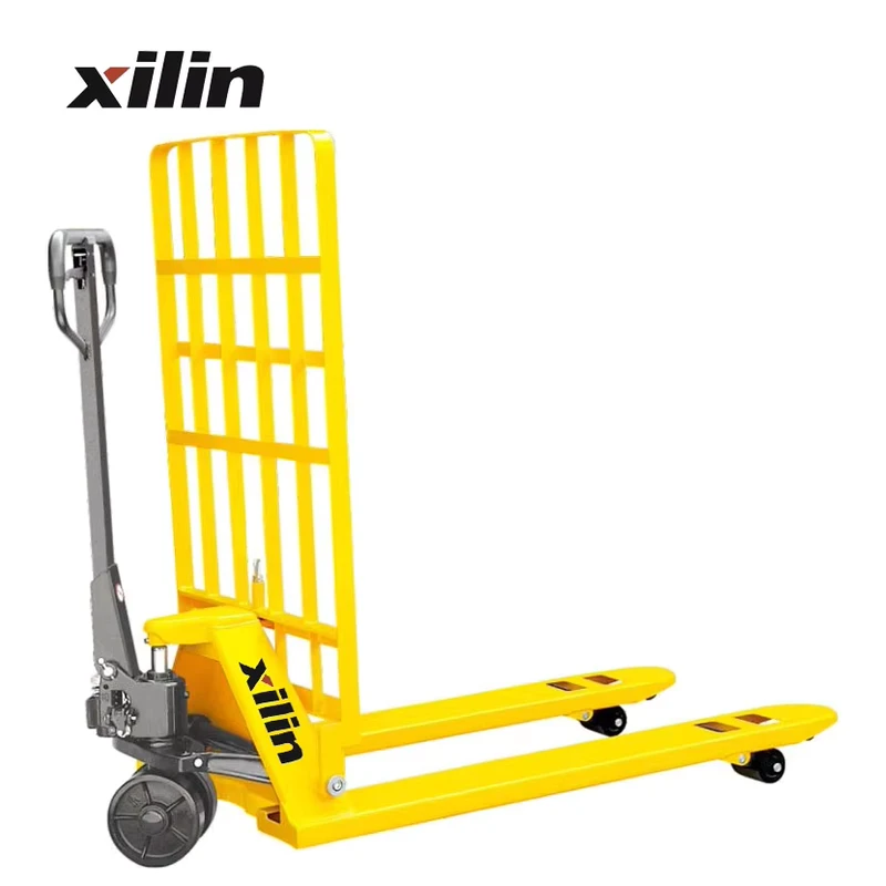 Hand Pallet Truck Manufacturer 2500kg 2.5 Ton Pallet Trolley Jack With Backrest