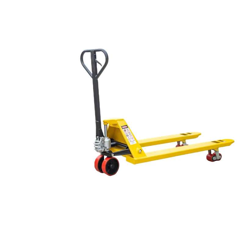 Hand Pallet Truck with Scale Manual Long Stacking Pallets Truck 1-10T Load Capacity Mn Steel 3-Year Warranty