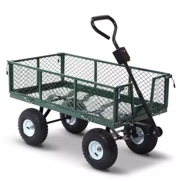 Hand Push 4 Wheel Garden Wagon Tool Cart Handcart