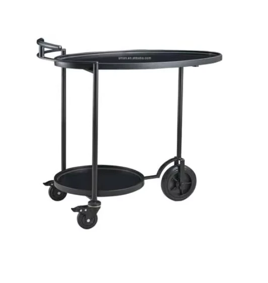 Hand Storage Cart Liquor Wine Food Serving Cart Housekeeping Trolley for Hotel Bar Restaurant