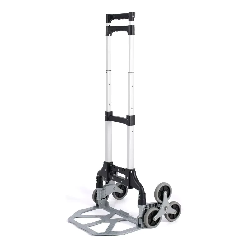 Hand Supermarket Luggage Home Indoor Folding Six Wheels Foldable Aluminum Carts Trolleys