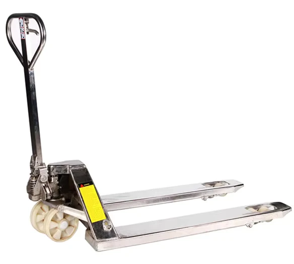 Hand Trolley Pallet Truck 1ton 2ton 3 Ton 304 Stainless Steel Manual CE Certified Fork Width 520 685mm Outdoor Indoor