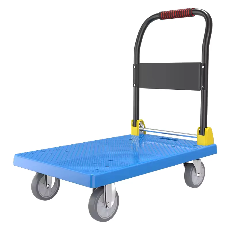 Hand Truck Folding Trolley Four Wheel Transport Trolley Suitable for Warehouse Workshop Tools Airport Customization Available