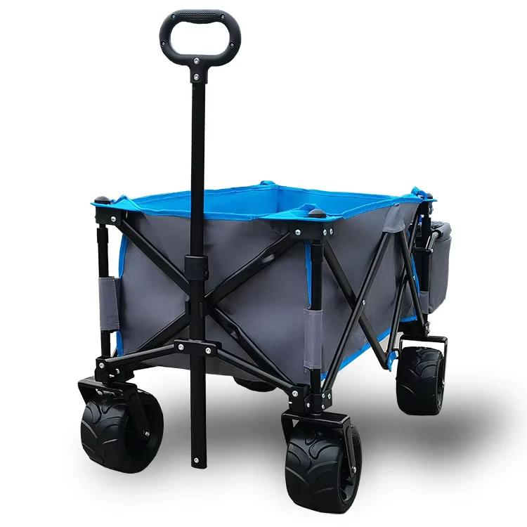 Hand Truck Heavy Duty Folding Wagon Load Capacity Folding Beach Utility Cart Trolley Wagon Cart