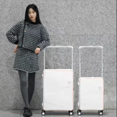 Hardshell PP Wide Trolley Suitcase 20 25 29 Inch Large Two Side Front Open TSA Lock