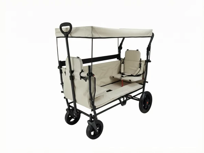Heavy Duty 120LB Folding Outdoor Leisure Wagon Cart OEM Customized Four-wheel CampingCart Shopping Wagon