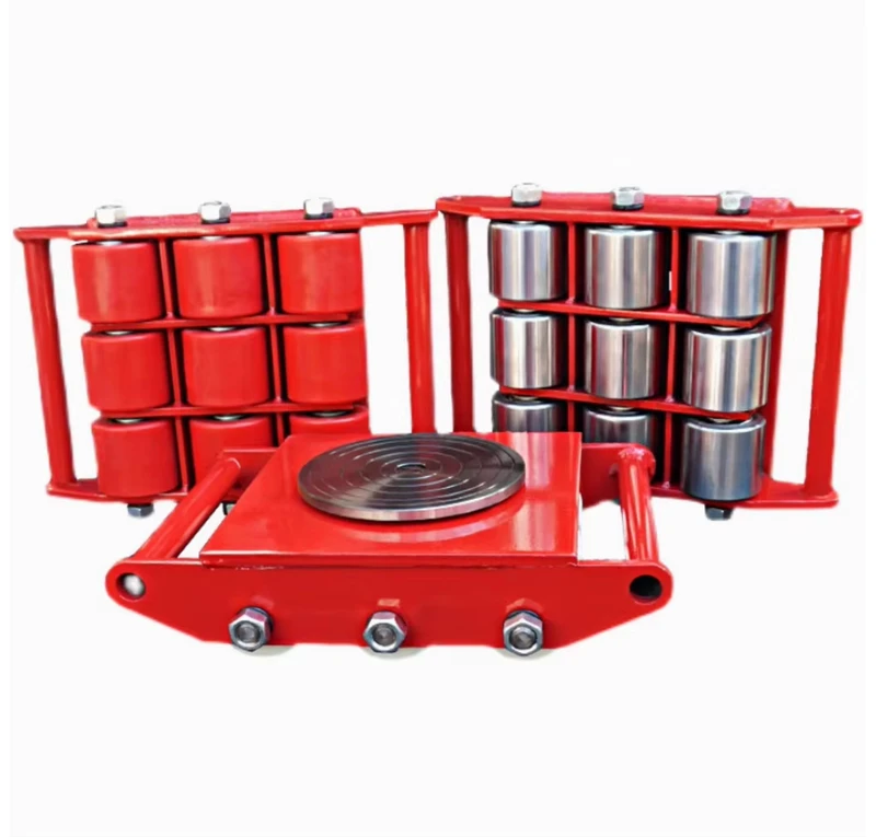 Heavy Duty 24T Steel Roll Container 16 Wheels 180 Steering Construction Roller Trolley Moving Storage Shopping