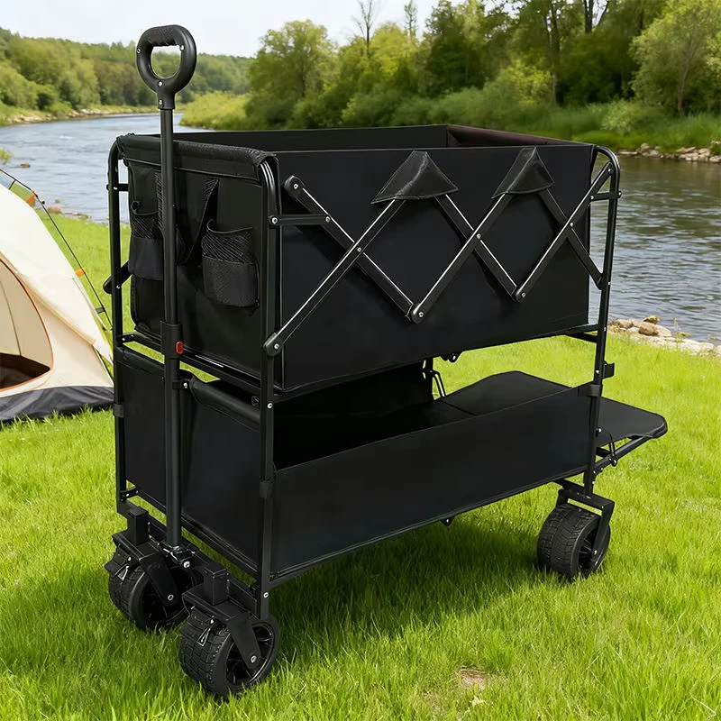 Heavy Duty 250KG Capacity Foldable Camping Wagon Commercial Grade All Terrain Outdoor Garden Cart