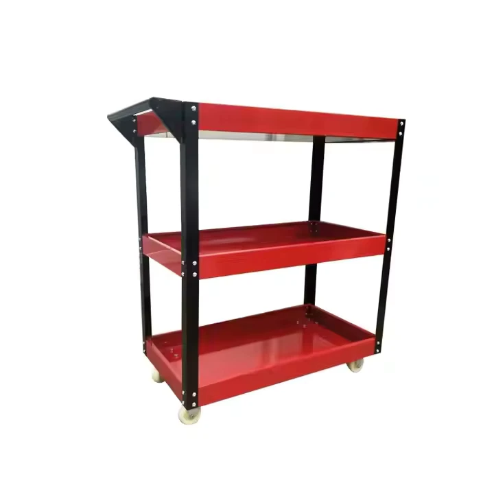 Heavy Duty 3 Layer Rolling Utility Cart Large Capacity Workshop Tool Trolley with Customizable OEM Support