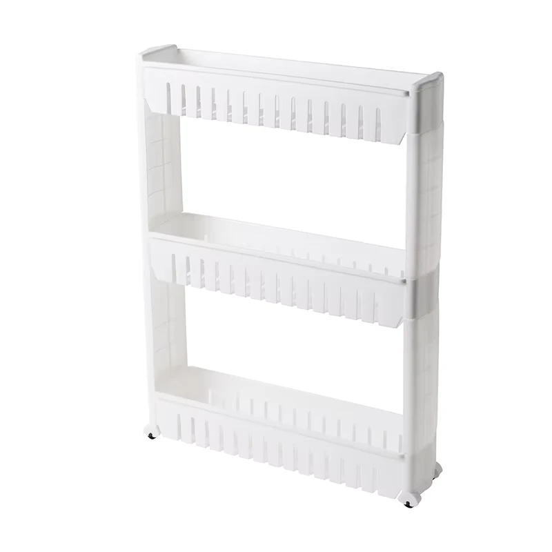 Heavy Duty 3 Shelf Utility Cart White Plastic Hand Hotel Restaurant Service Trolley Service Trolley for Restaurant