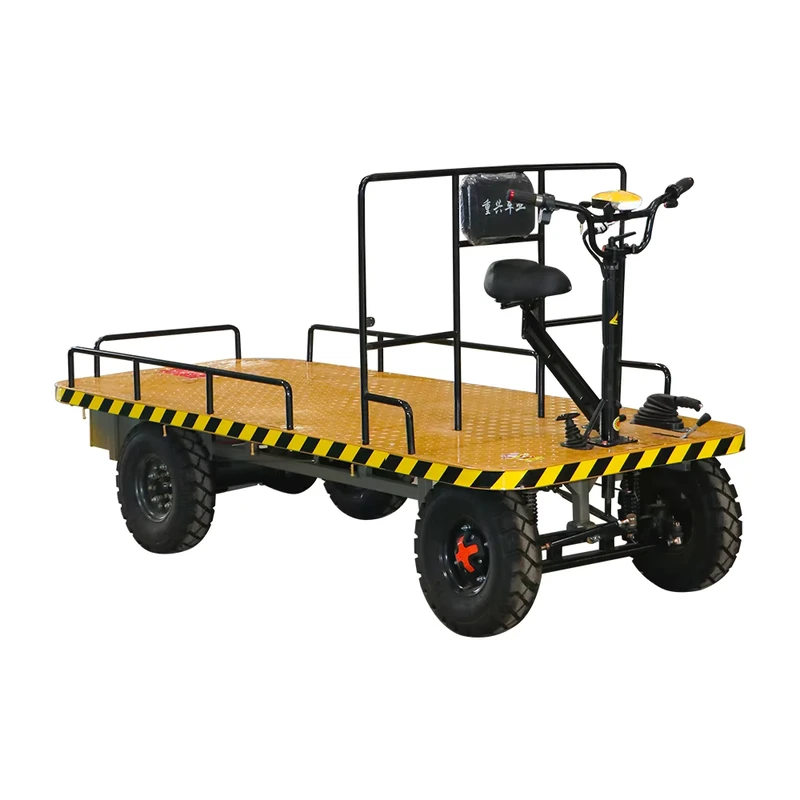 Heavy Duty 4 Wheel Electric Mover Steel Platform Flatbed Truck Cart for Home Furniture Transportation Shopping Tools Storage