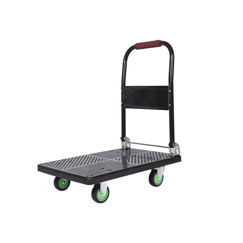 Heavy Duty 450 900kg Load Capacity Steel Hand Cart Trolley Folding Platform Design for Warehouse Shopping Storage Use