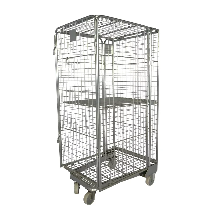 Heavy Duty 5 Sided Nestable Roll Cage Roll Container