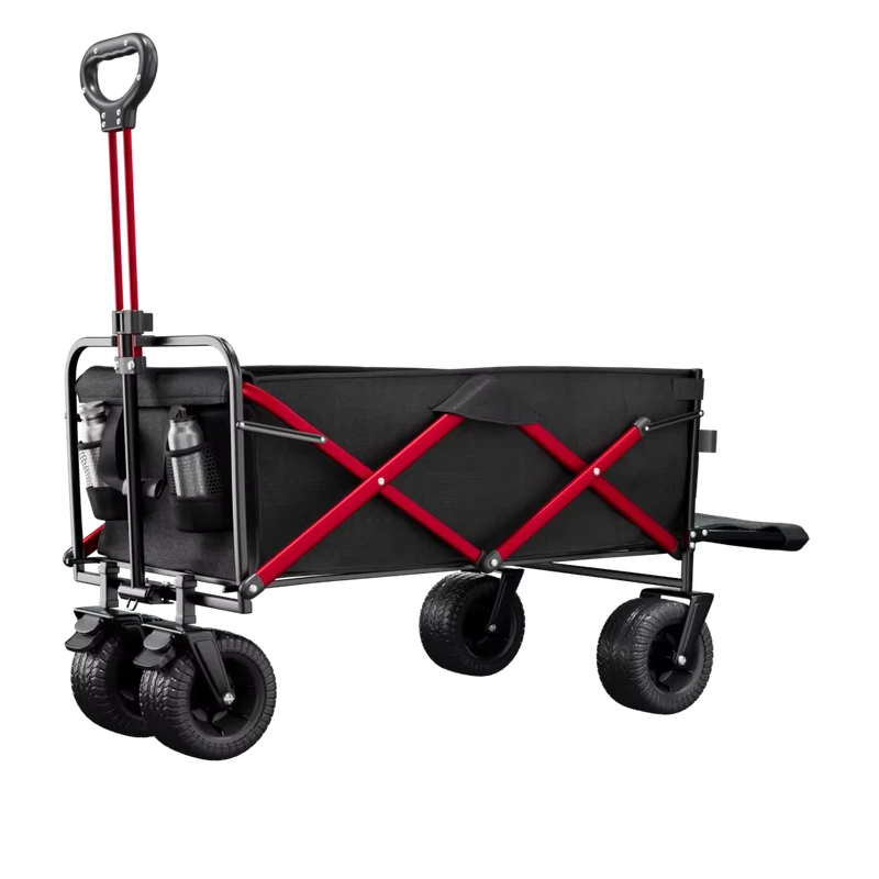 Heavy Duty 7inch Wide Wheel Food Storage Folding Shopping Collapsible Tool Trolley Wagon Cart