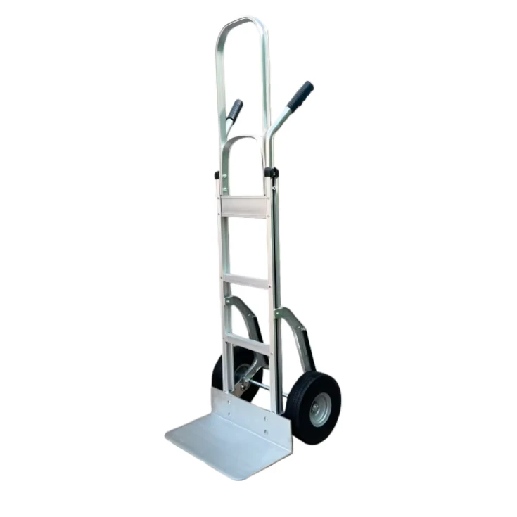 Heavy Duty Aluminum Portable 2 Wheel Hand Trolley with 60cm Extension Handle for Storage & Shopping