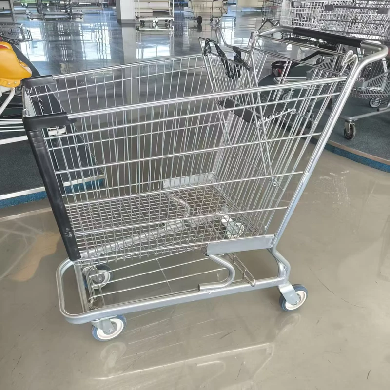 Heavy Duty American Style 180L Supermarket Convenience Store Shopping Trolley Cart