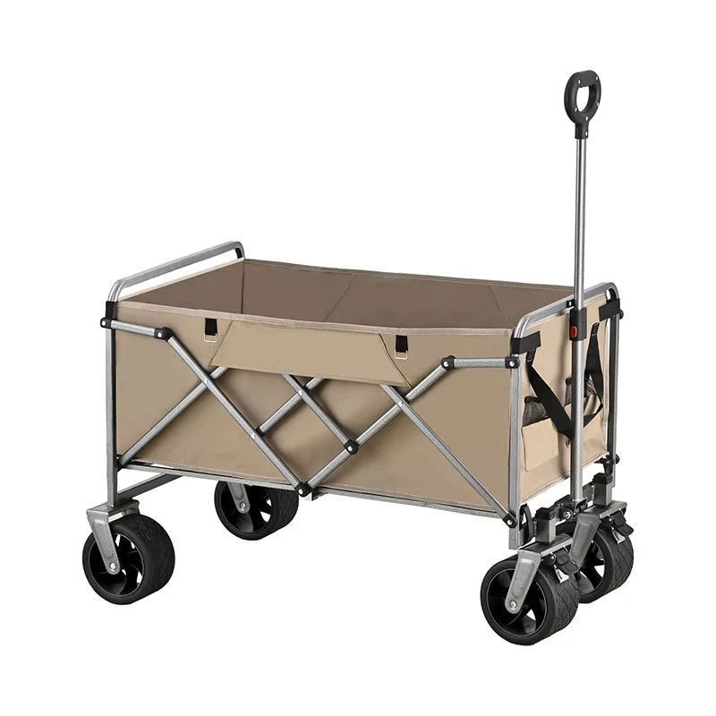 Heavy Duty Balloon Wheel Beach Cart 4×4 Sand Wagon Big Wheels Aluminum Beach Trolley for Coastal Transport