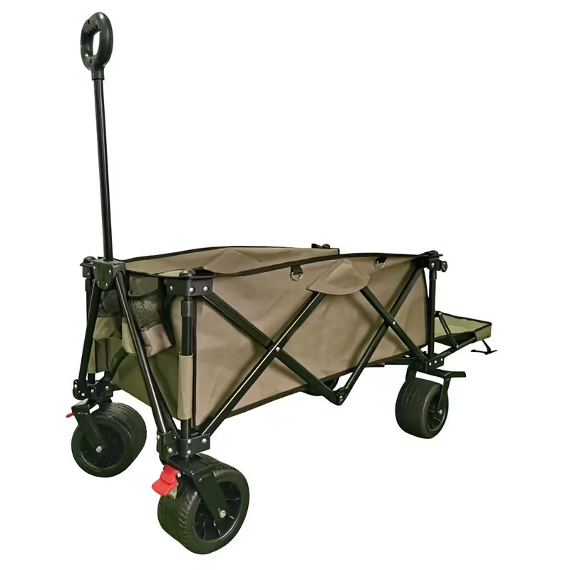 Heavy Duty Beach Picnic Collapsible Folding Wagon Outdoor Folding Garden Cart Trolley Camping Cart