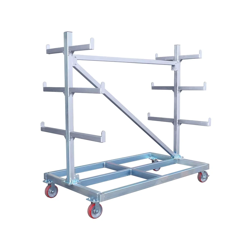 Heavy Duty CF PT2000 Steel Pipe Trolley Cart with Zinc Galvanized Surface 2000kg Capacity for Safe Storage and Transport