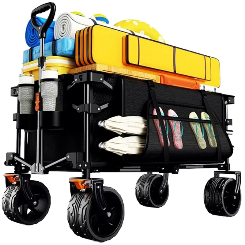 Heavy Duty Collapsible Beach Trolley Folding Wagon Cart