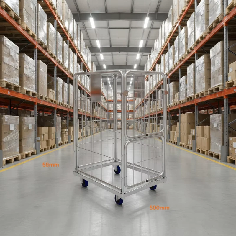 Heavy Duty Collapsible Warehouse Roll Cage Container Logistics Steel Storage Trolley Professional Factory Price