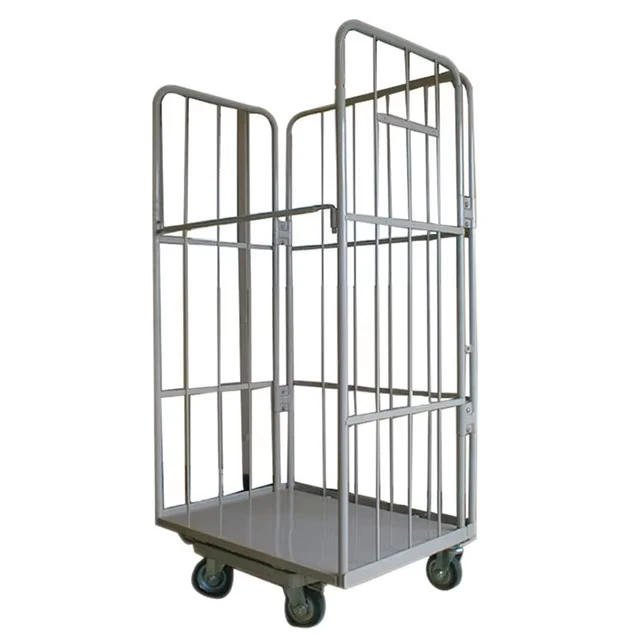 Heavy Duty Customized Cargo Logistic Transport Media Durable Nestable Folding Roll Cage Tooling Cart