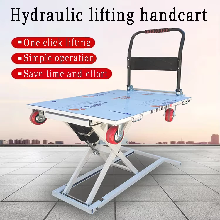Heavy Duty Electric Cargo Hand Lift Trolley Folding Hand Cart Engine Aluminum Four Wheel 500kg Capacity